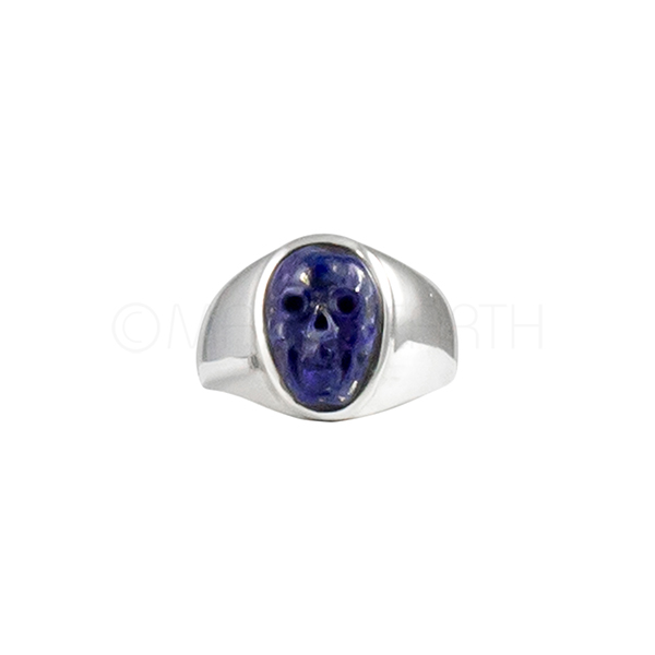 Lapis Lazuli Skull Ring 